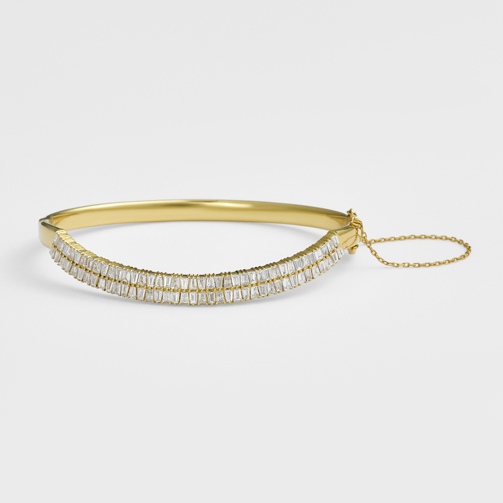 K18YGダイヤモンドバングル