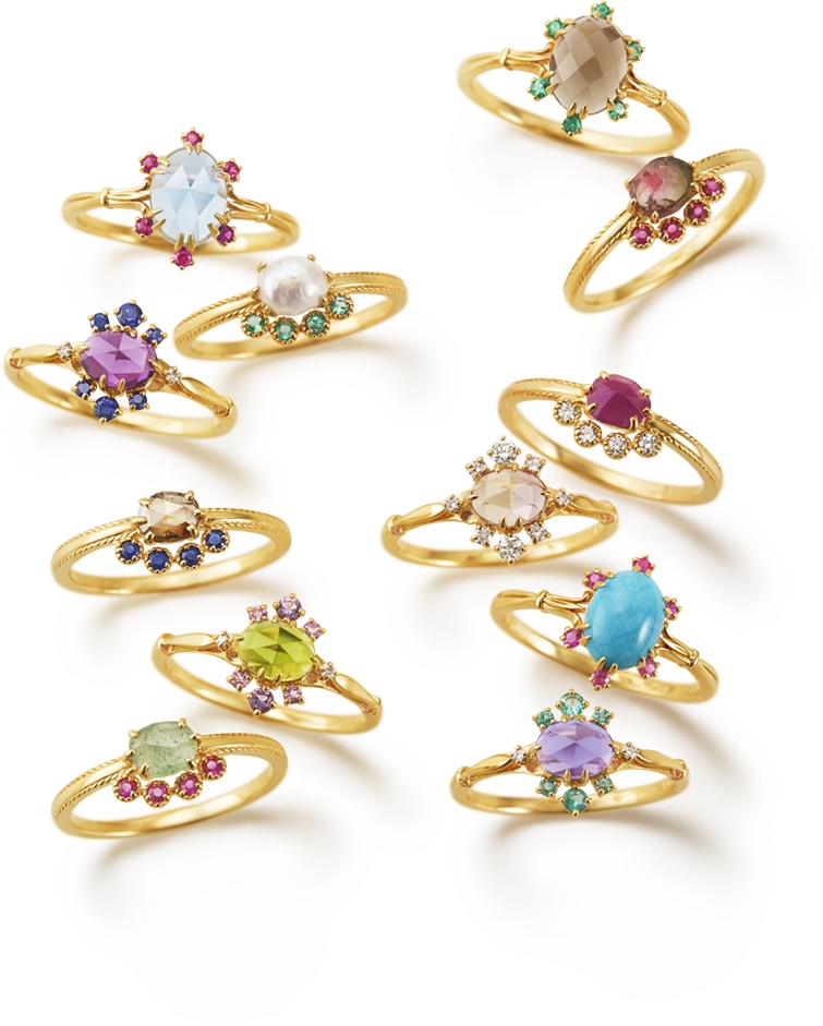 Birthday stone ring