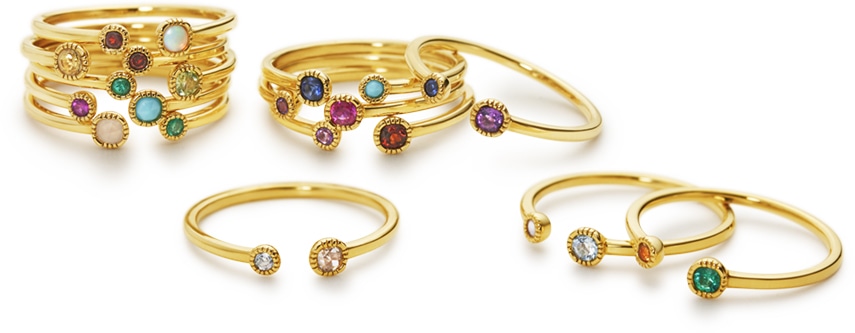 Birthday stone ring
